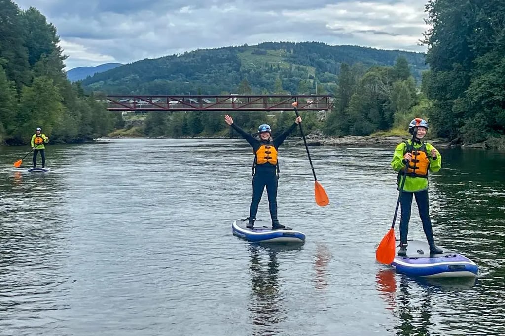 Voss river sup guidet tur