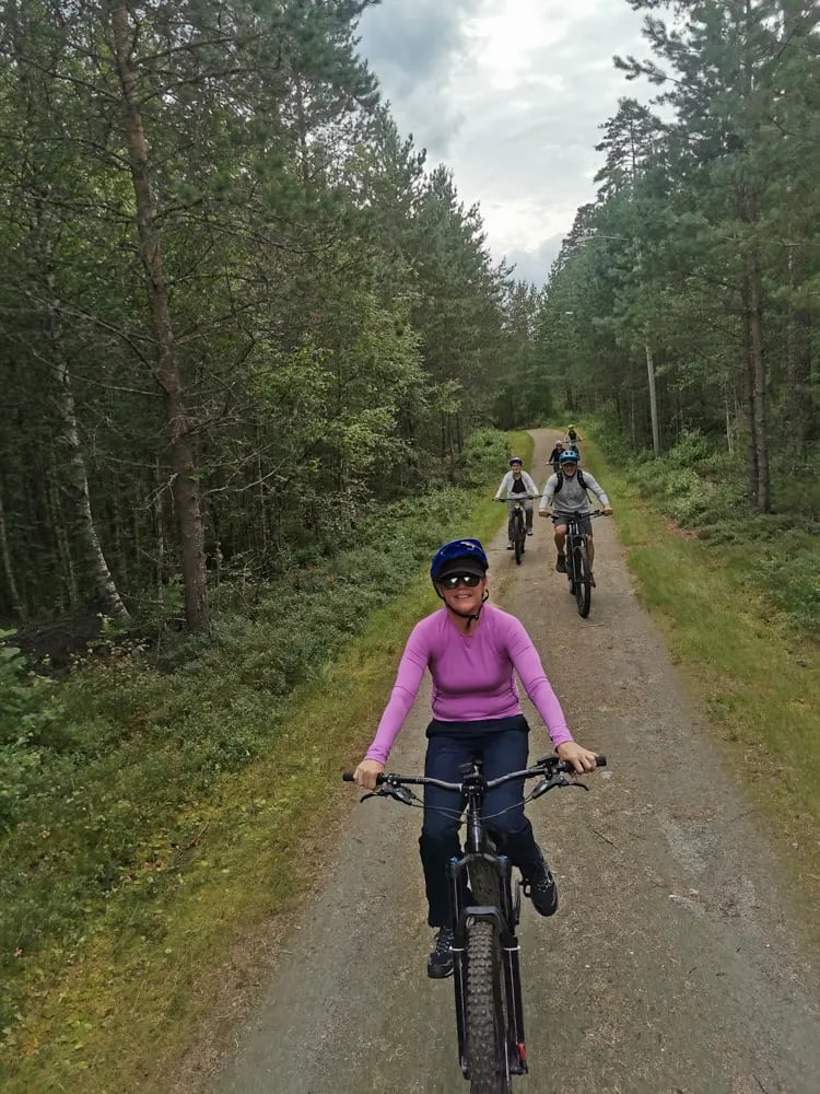 Ladies Enjoying ride E Mountainbike