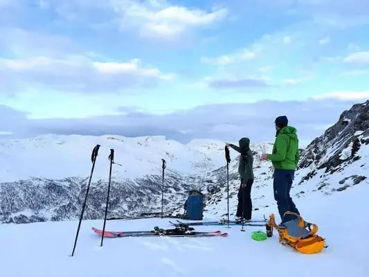 Dager på ski I fjordnorge and nordlys I tromsø