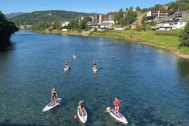 Voss river sup guidet tur